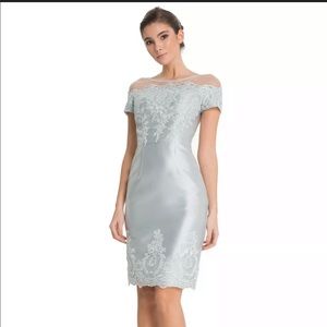 Chi Chi London Trina Light Blue Fitted Dress SizeS